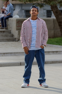 African young man posing